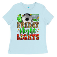 Baby Blue friday night lights soccer Ladies Tee - Zillion Design Studio