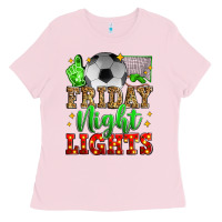 Bubblegum Pink friday night lights soccer Ladies Tee - Zillion Design Studio