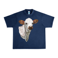 Navy Texas Longhorn Calf Face Urban Heavy Tee - LillyAllenDesigns
