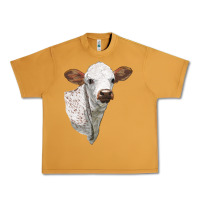 Peanut Butter Texas Longhorn Calf Face Urban Heavy Tee - LillyAllenDesigns
