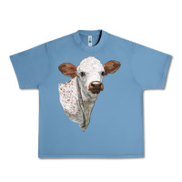 Pebble Blue Texas Longhorn Calf Face Urban Heavy Tee - LillyAllenDesigns