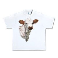 White Texas Longhorn Calf Face Urban Heavy Tee - LillyAllenDesigns