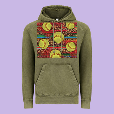 Western Softball Vintage Hoodie Designed By Adodesignshop