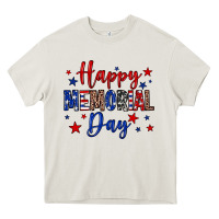 Cream Happy memorial day Heavy Core Tee - Neo Western