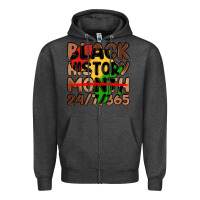 Charcoal Heather black history month Zipper Hoodie - LillyAllenDesigns