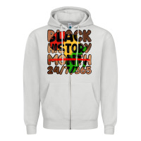 Dove Grey black history month Zipper Hoodie - LillyAllenDesigns