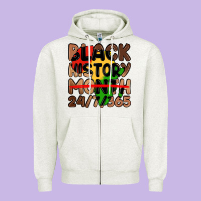 Black History Month Zipper Hoodie Designed By Lillyallendesigns