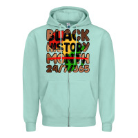 Seafoam black history month Zipper Hoodie - LillyAllenDesigns