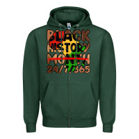 Sports Green black history month Zipper Hoodie - LillyAllenDesigns