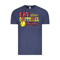 Vintage Denim Eat Sleep Softball Repeat Vintage Tee - LillyAllenDesigns