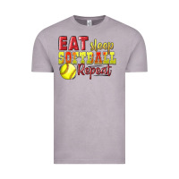 Vintage Zinc Eat Sleep Softball Repeat Vintage Tee - LillyAllenDesigns