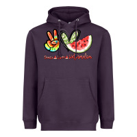 Plum Peace love watermelon Heavyweight Hoodie - NancyCooperArtShop