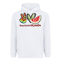 White Peace love watermelon Heavyweight Hoodie - NancyCooperArtShop