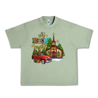Oil Green the church  holy night western truck Urban Heavy Tee - AdoDesignShop