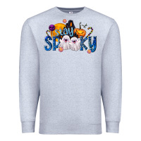 Heather Grey Stay Spooky Premium Sweatshirt - texasbilliewilder