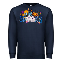 Navy Stay Spooky Premium Sweatshirt - texasbilliewilder