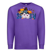 Purple Stay Spooky Premium Sweatshirt - texasbilliewilder