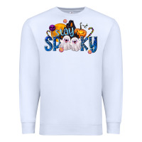 White Stay Spooky Premium Sweatshirt - texasbilliewilder