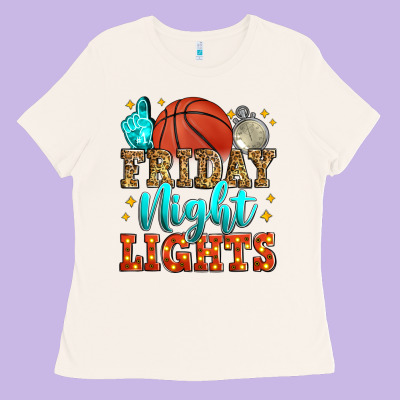 Friday Night Lights Basketball Ladies Tee Designed By Zillion Design Studio