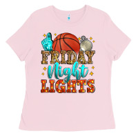 Bubblegum Pink friday night lights basketball Ladies Tee - Zillion Design Studio