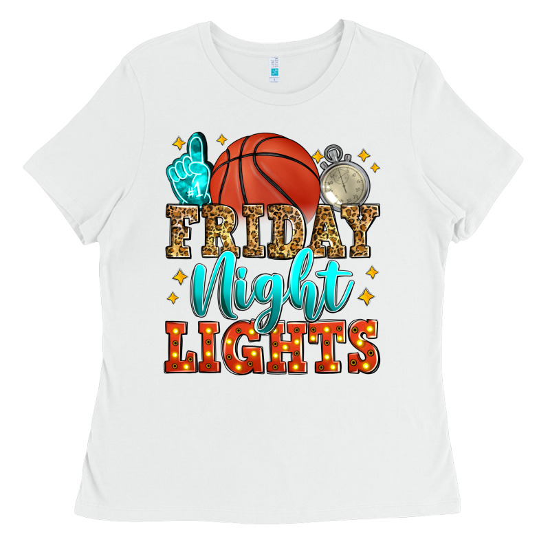 Friday Night Lights Basketball Ladies Tee by Zillion Design Studio | Teevron