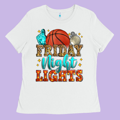 Friday Night Lights Basketball Ladies Tee Designed By Zillion Design Studio