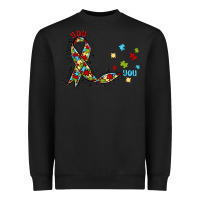 Black autism awareness Heavyweight Sweatshirt - MaliasSmallBusiness