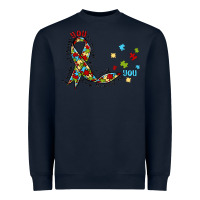 Navy autism awareness Heavyweight Sweatshirt - MaliasSmallBusiness