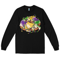 Black mardi gras king cake Long Sleeve Tee - MaliasSmallBusiness