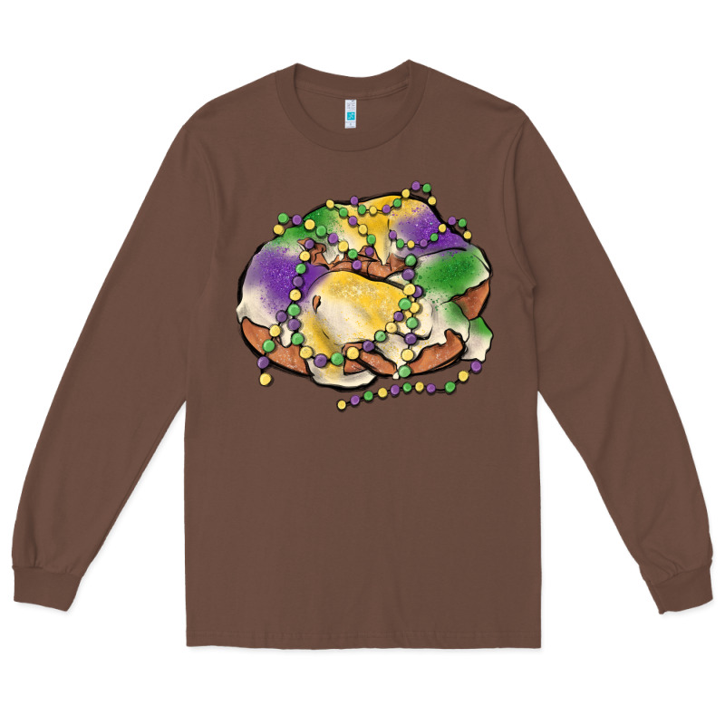 Mardi Gras King Cake Long Sleeve Tee by MaliasSmallBusiness | Teevron
