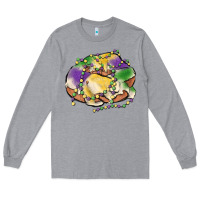 Heather Grey mardi gras king cake Long Sleeve Tee - MaliasSmallBusiness