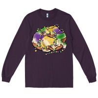 Plum mardi gras king cake Long Sleeve Tee - MaliasSmallBusiness