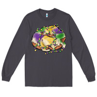 Smoke mardi gras king cake Long Sleeve Tee - MaliasSmallBusiness