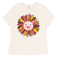 Bone pig sunflower Ladies Tee - RanaPortraitStore