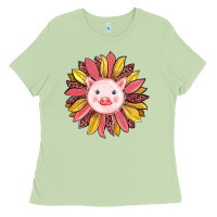 Matcha pig sunflower Ladies Tee - RanaPortraitStore