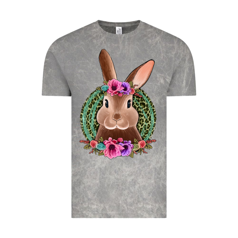 Western Leopard And Flowers Easter Bunny Vintage Tee by Jasminsmagicworld | Teevron