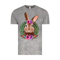 Cloud Rock western leopard and flowers easter bunny Vintage Tee - Jasminsmagicworld
