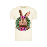 Vintage Arctic western leopard and flowers easter bunny Vintage Tee - Jasminsmagicworld