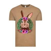 Vintage Coffee western leopard and flowers easter bunny Vintage Tee - Jasminsmagicworld