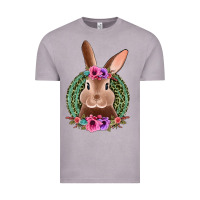 Vintage Zinc western leopard and flowers easter bunny Vintage Tee - Jasminsmagicworld