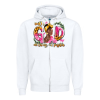 White with god all things are possible black woman Zipper Hoodie - LillyAllenDesigns
