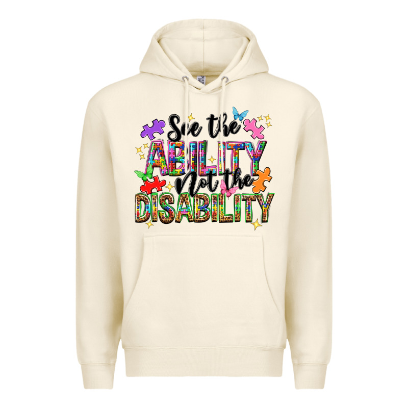 See The Ability Not The Disability Nca Premium Hoodie by NancyCooperArtShop | Teevron