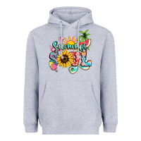 Heather Grey summer soul Heavyweight Hoodie - NancyCooperArtShop