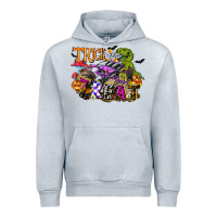 Heather Grey trick rawr treat Urban Hoodie - FaDigitalArtStudio