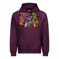 Mauve Wine trick rawr treat Urban Hoodie - FaDigitalArtStudio