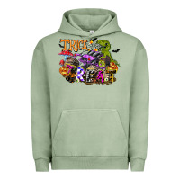 Pigment Oil Green trick rawr treat Urban Hoodie - FaDigitalArtStudio