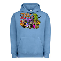 Pigment Pebble Blue trick rawr treat Urban Hoodie - FaDigitalArtStudio