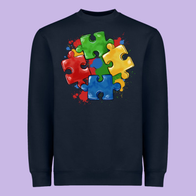 Autism Puzzles Heavyweight Sweatshirt Designed By Maliassmallbusiness