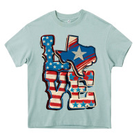 Arona Love Texas  4th of july Heavy Core Tee - CowGirlArtShop