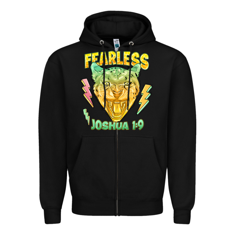 Fearless Joshua 1 9 Cheetah Zipper Hoodie by LillyAllenDesigns | Teevron